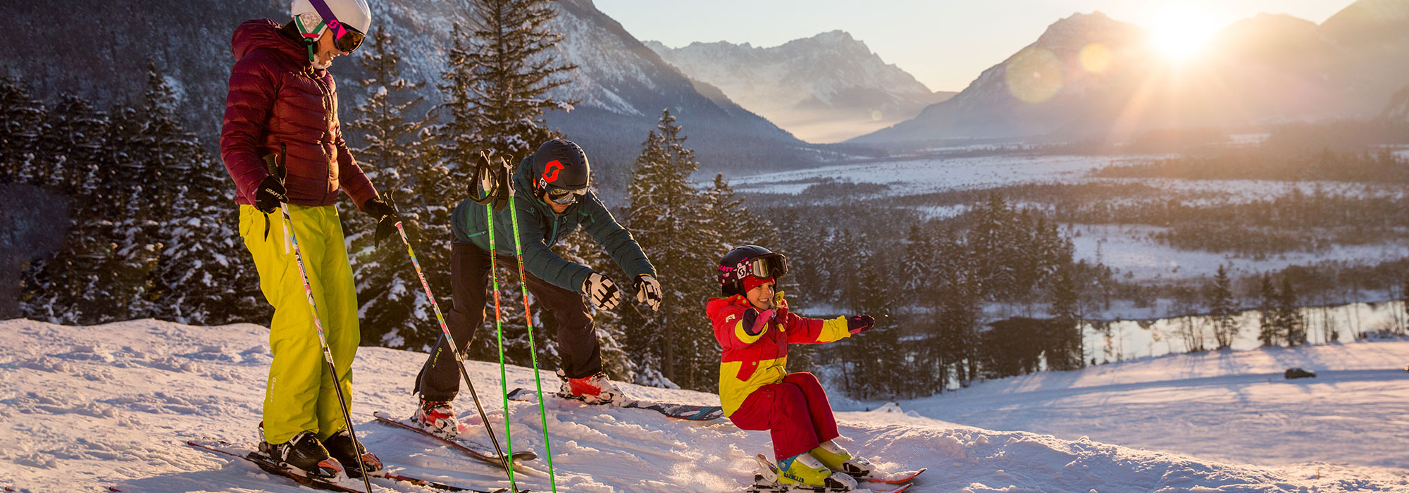 alpine skiing and tobogganing